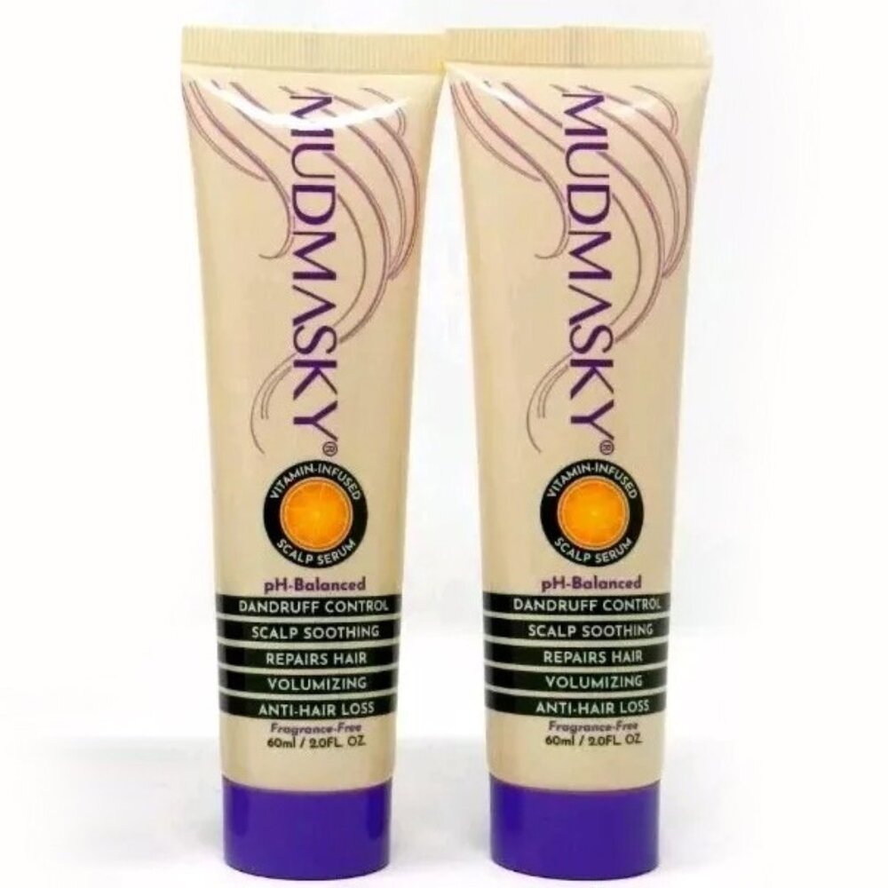 Mudmasky Vitamin Infused Scalp Serum 2 fl oz Full Size Lot of 2 dandruff control